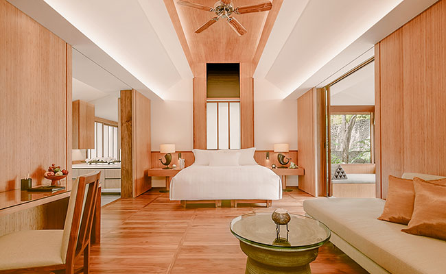 Elegant-Modernes Zimmerdesign im Detoxhotel Chiva Som, Hua Hin - Thailand