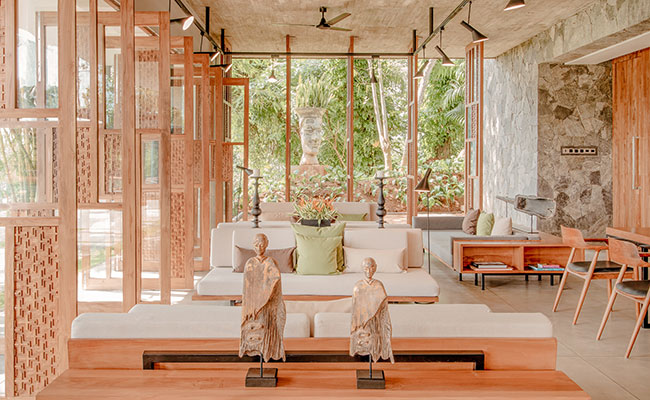 Bibliothek und Lounge des Ayurveda Boutiquehotels Haitha Villas + Spa Sri Lanka