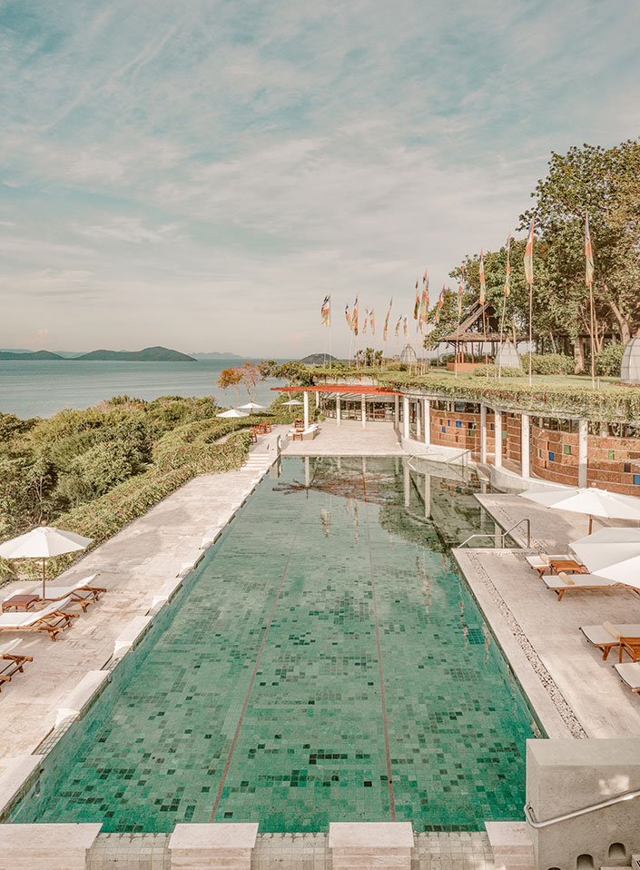 Infinity Pool der Optimal Weight Retreats Kamalaya Koh Samui in Thailand